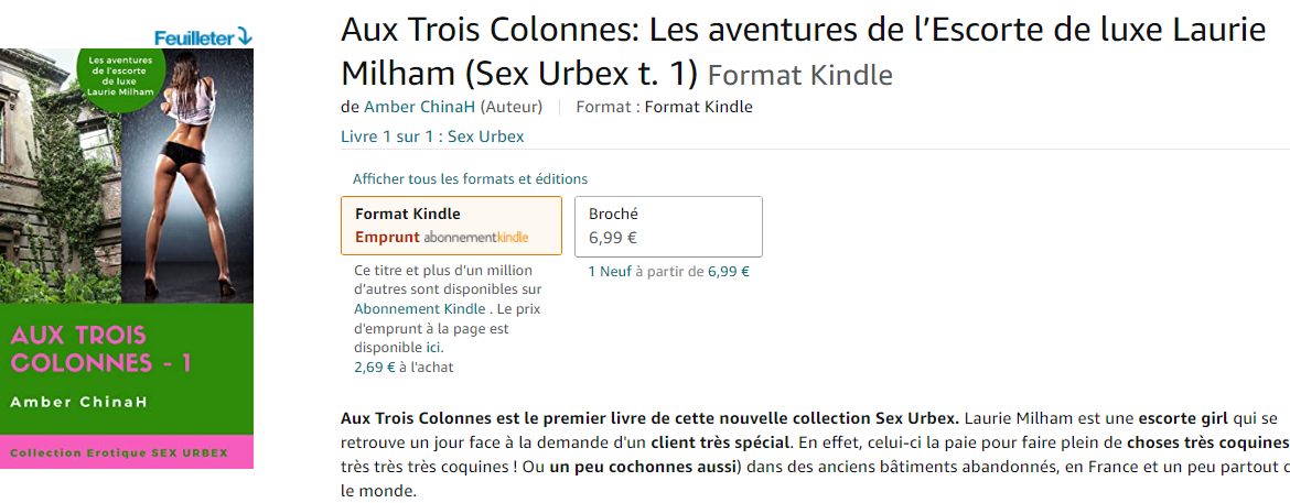 amber chinah aux troix colonnes sex urbex laurie milham roman erotique
